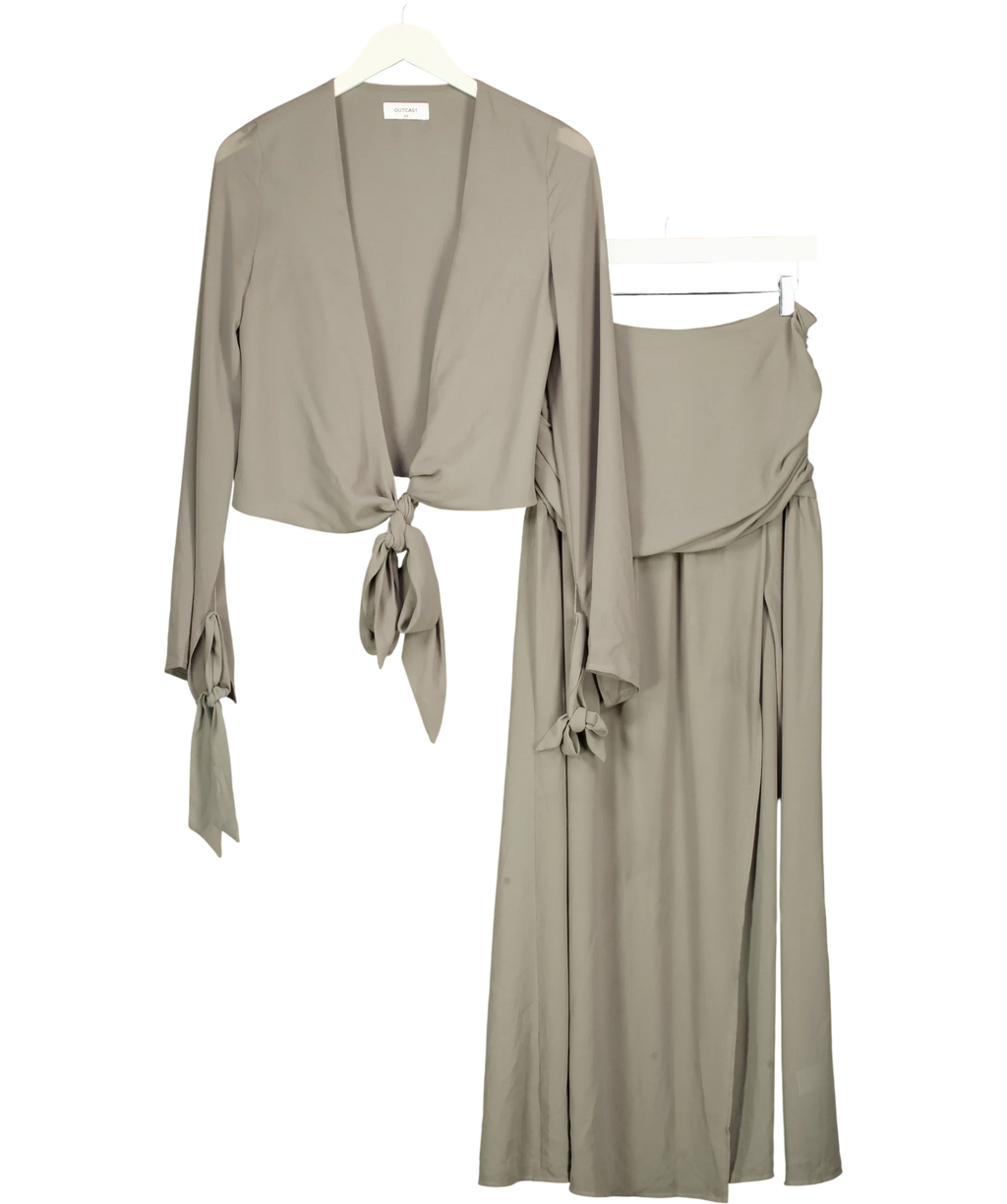 Outcast Grey Livvie Top & Skirt, size UK XS — front