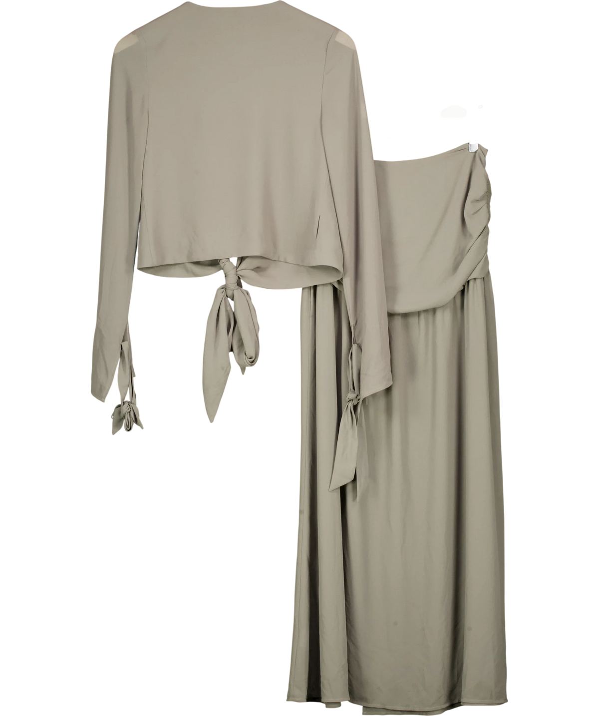 Outcast Grey Livvie Top & Skirt, size UK XS — back