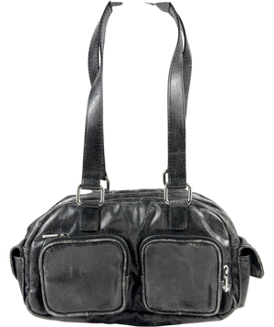 Pull&Bear Black And Metallic Shoulder Bag