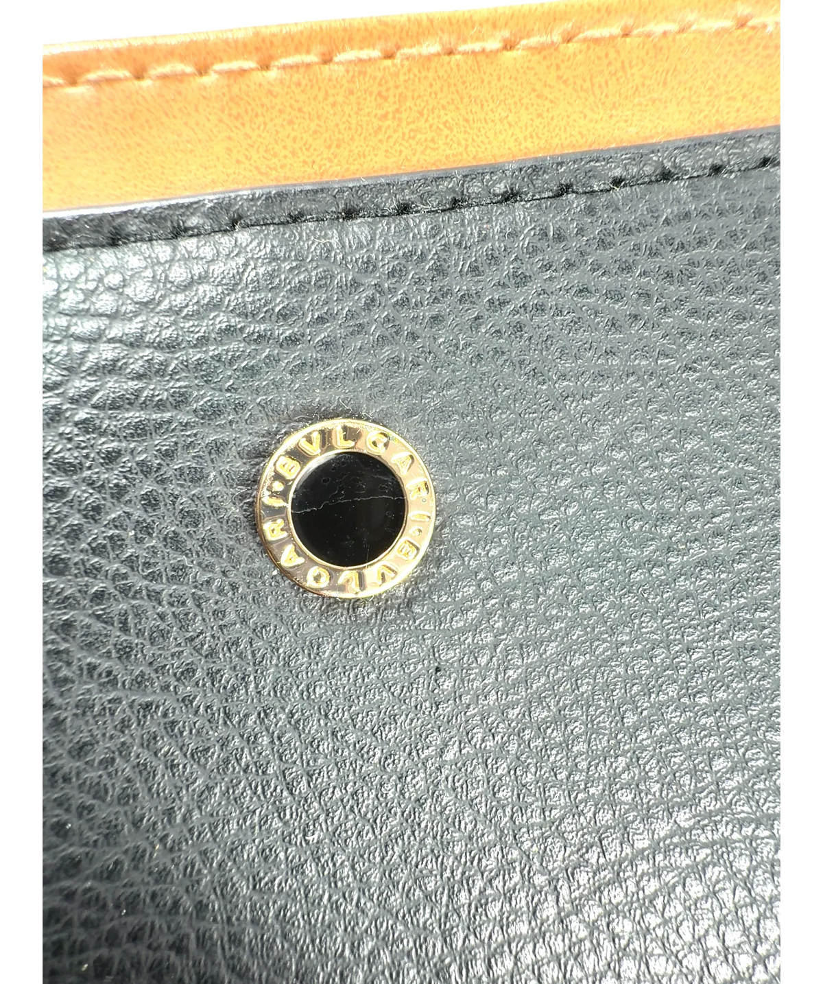 Bulgari Black collaborative amenity/toiletry travel pouch — label
