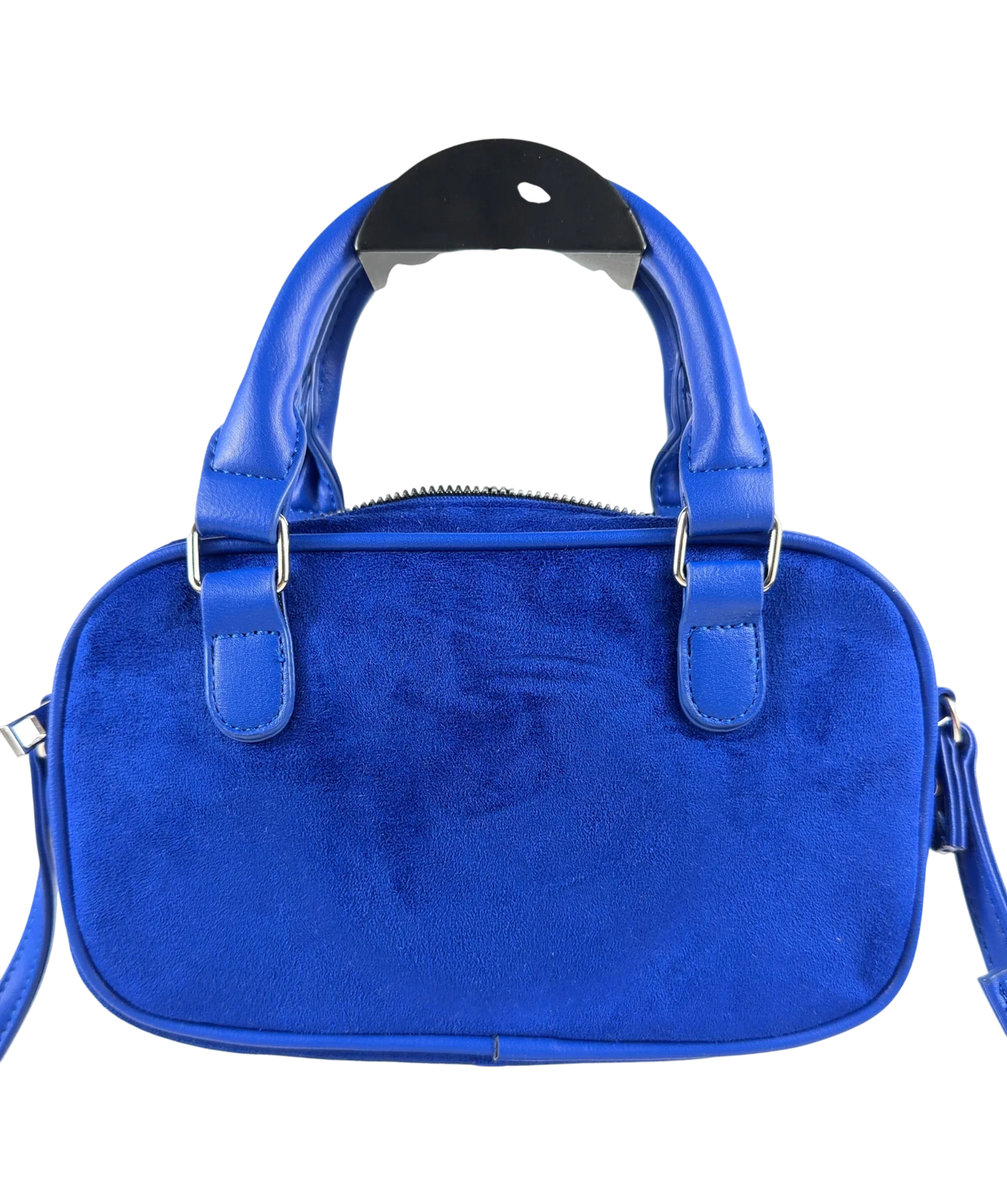 Lefties Blue Faux suede mini bowling bag — back