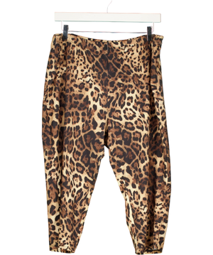 ASOS Brown Leopard Print Capri Leggings UK 16