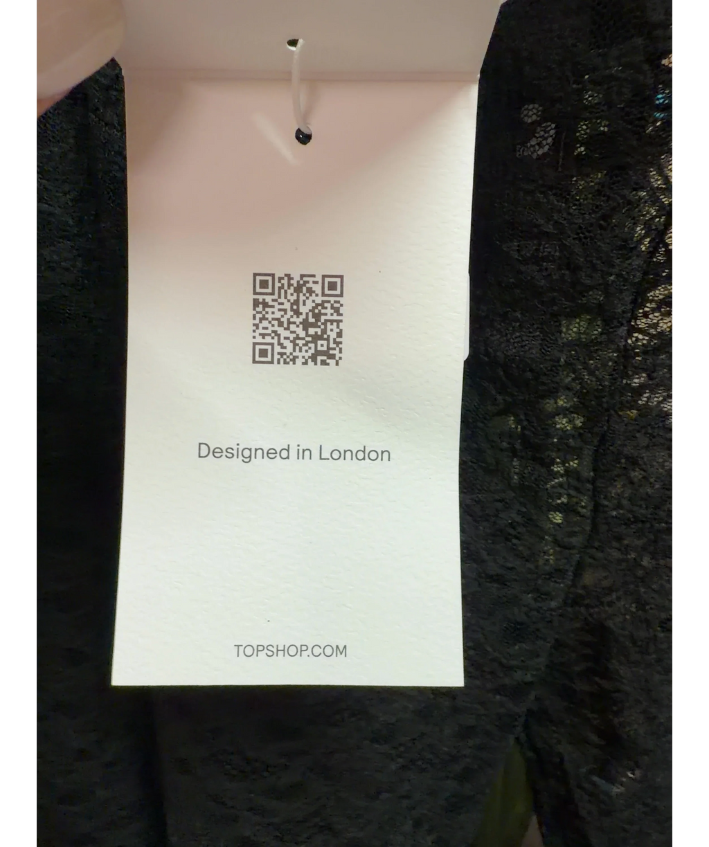 TOPSHOP Black Colour, size UK L — label