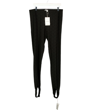 Topshop Black Stirrup Lace Leggings UK L
