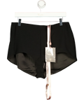 House of CB Black Tahni Black High Waisted Shorts, size UK L — front