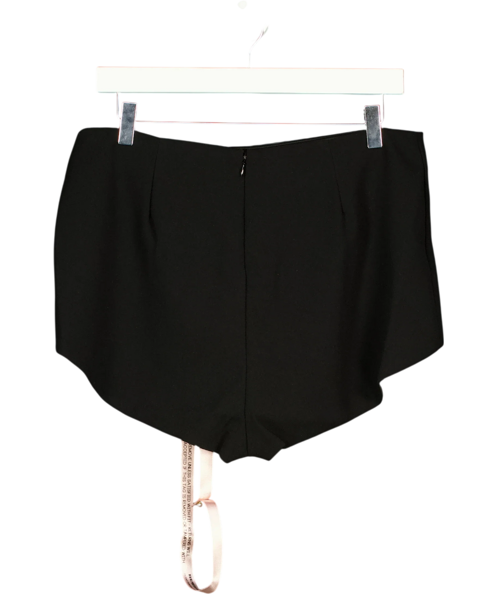 House of CB Black Tahni Black High Waisted Shorts, size UK L — back