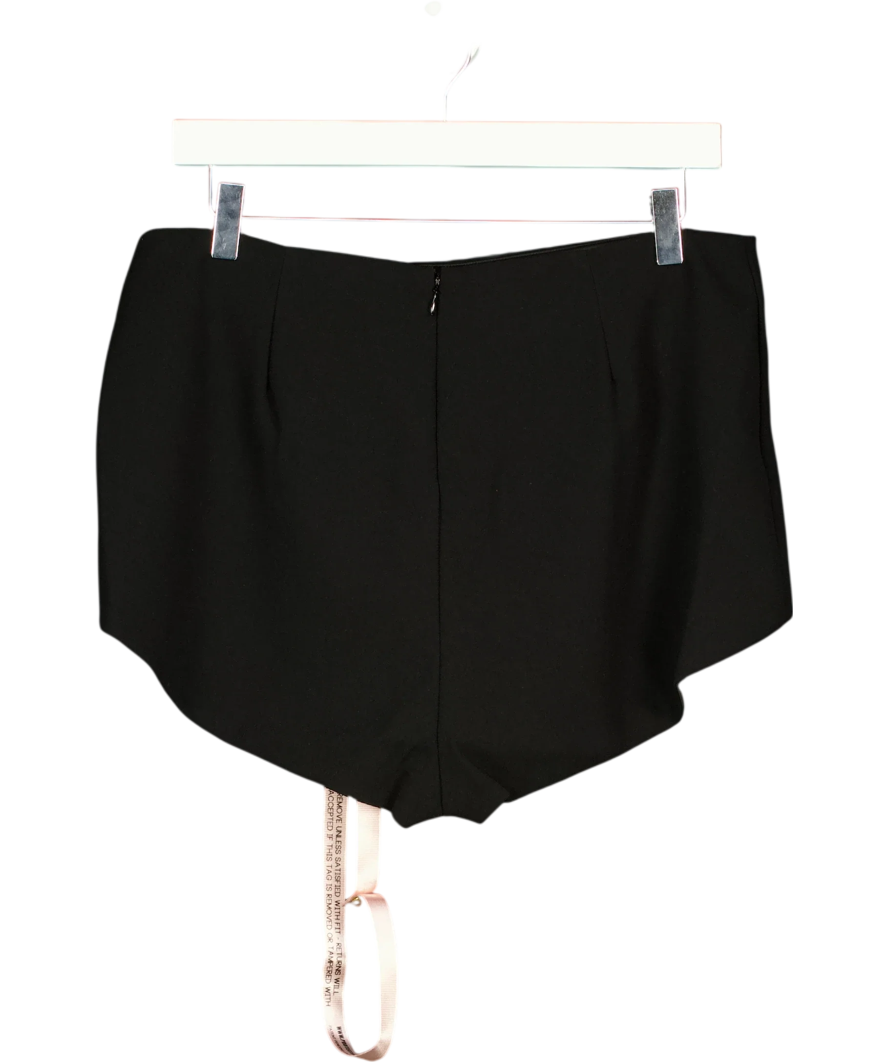 House of CB Black Tahni Black High Waisted Shorts, size UK L — back