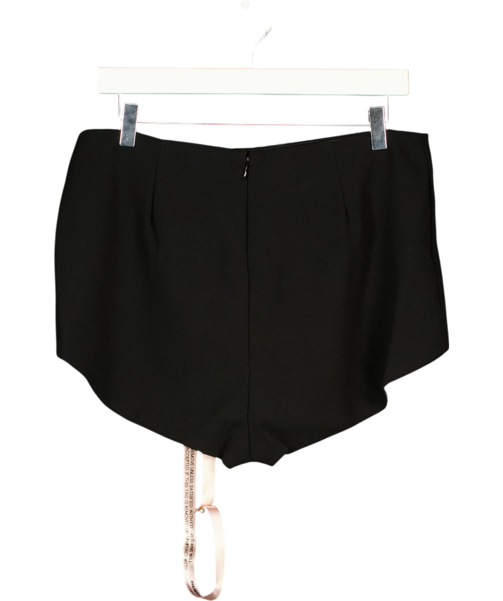 House of CB Black Tahni Black High Waisted Shorts, size UK L — back
