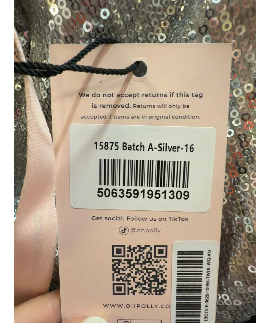 OH POLLY silver Colour, size UK 16 — label