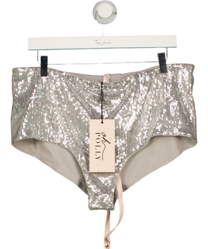 Oh Polly Metallic Sequin Shorts High Waist UK 16