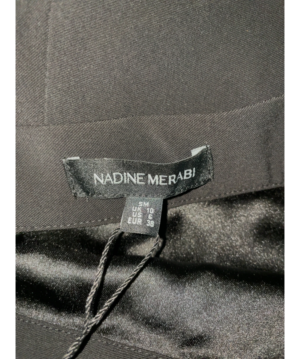 NADINE MERABI Black Carolina Black Maxi Skirt, size UK 10 — detail