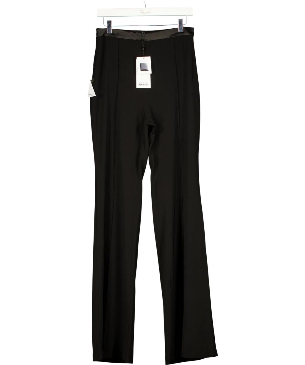 NADINE MERABI Black Charlotte Black Crepe Trousers, size UK 10 — front