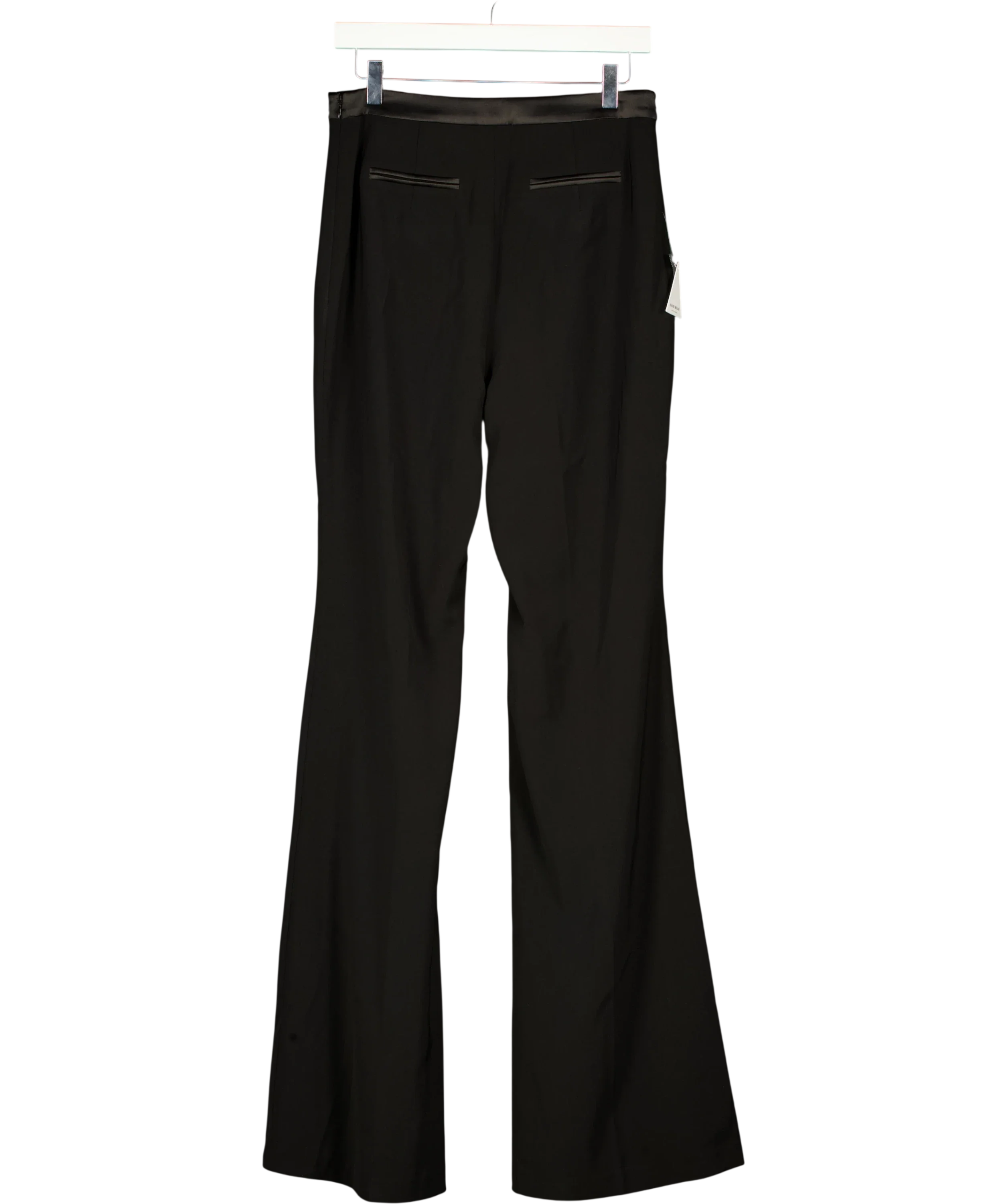 NADINE MERABI Black Charlotte Black Crepe Trousers, size UK 10 — back