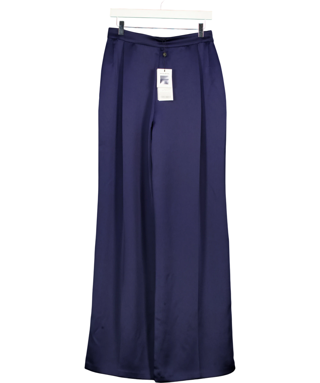 NADINE MERABI Blue Marni Navy Trousers, size UK 10 — front