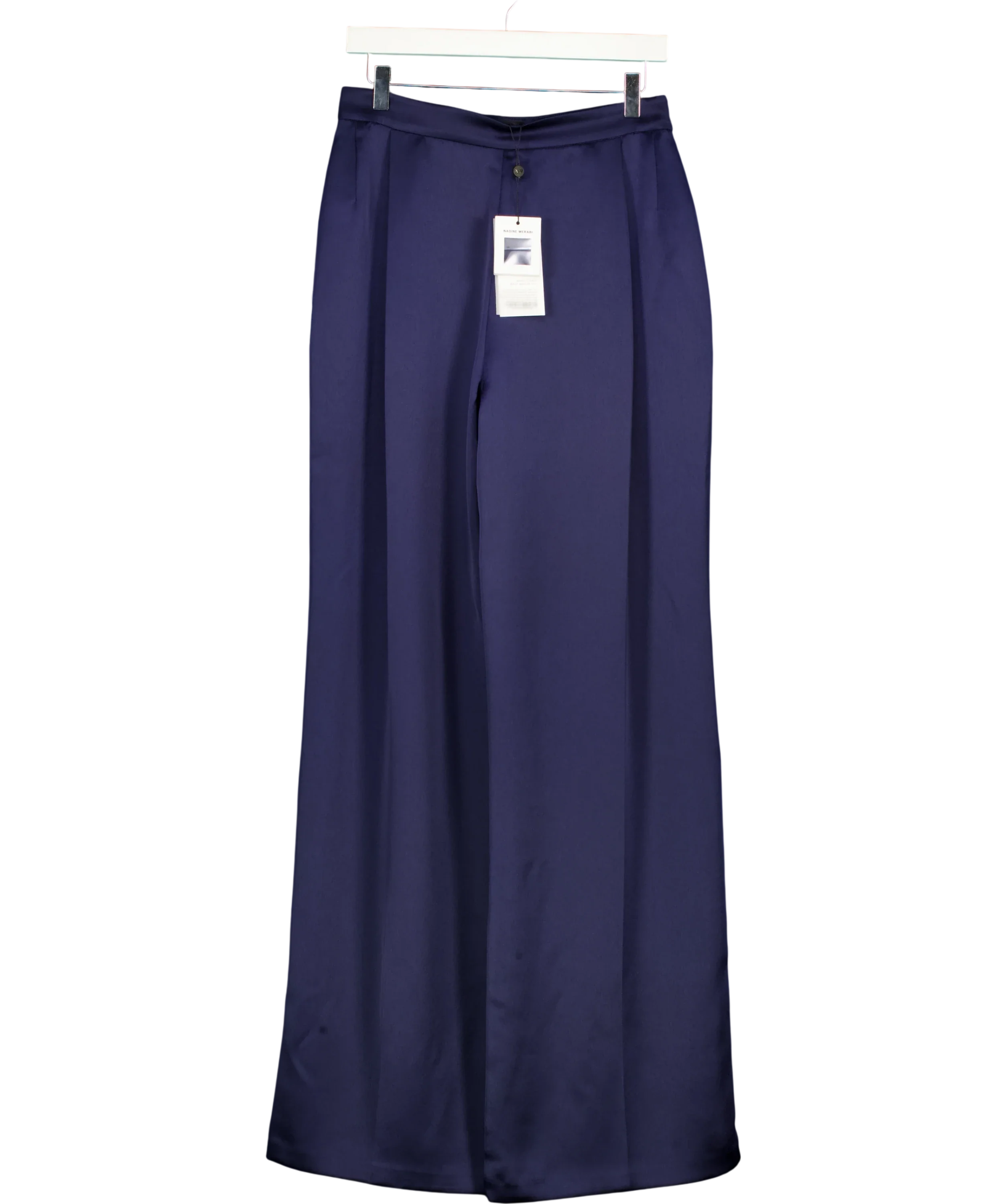 NADINE MERABI Blue Marni Navy Trousers, size UK 10 — front