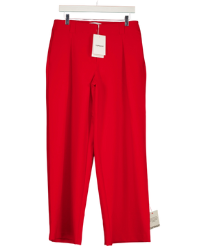 Topshop Red Tailored Pleat Detail  Trousers Red  UK 10
