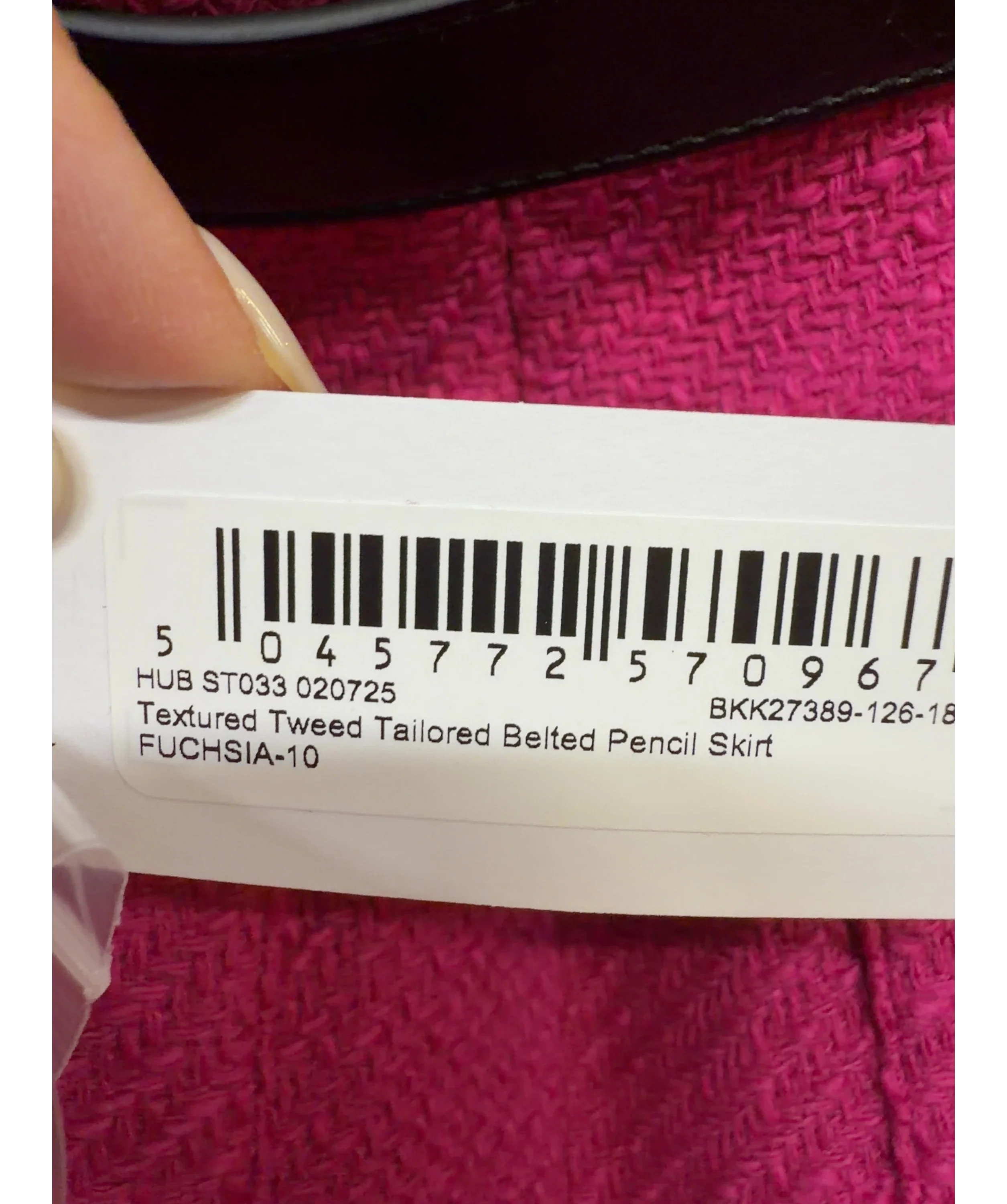 KAREN MILLEN Pink Colour, size UK 10 — care label