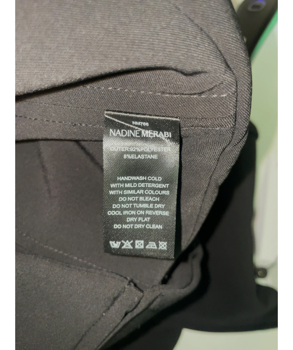 NADINE MERABI Black Pippa Black Top, size UK 10 — label