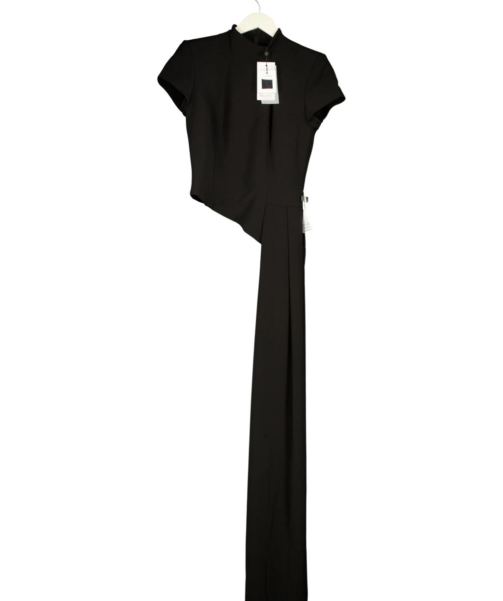 NADINE MERABI Black Pippa Black Top, size UK 10 — front