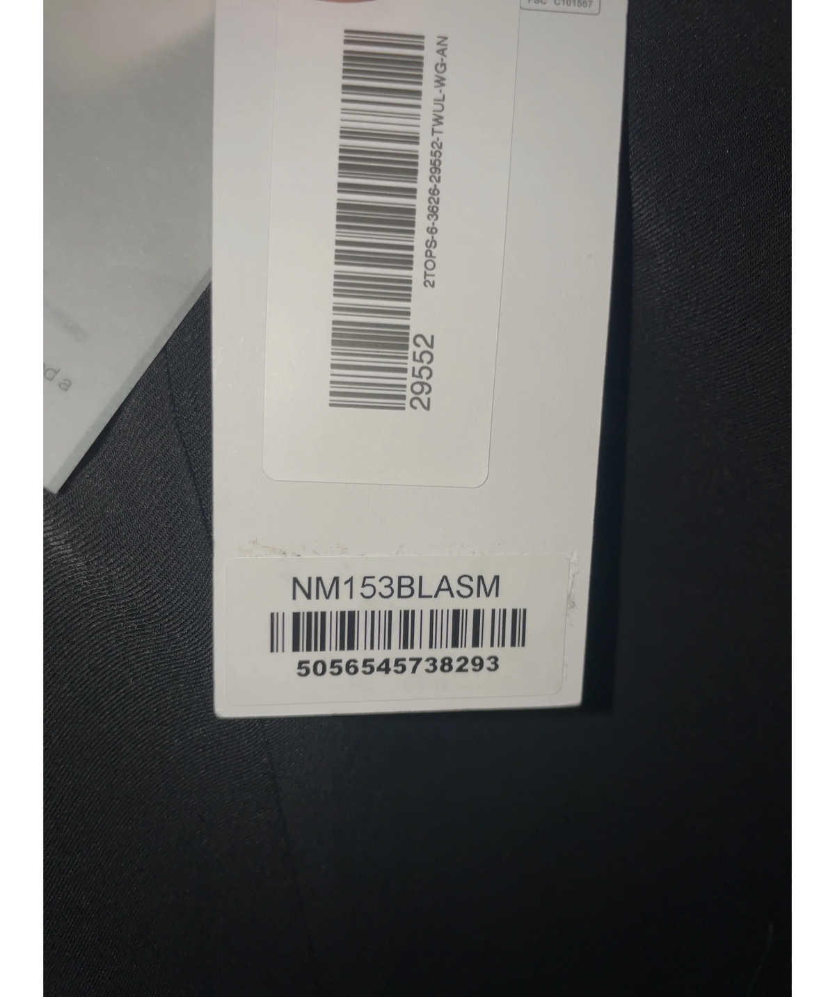 NADINE MERABI Black The Faye Black Top, size UK 10 — care label