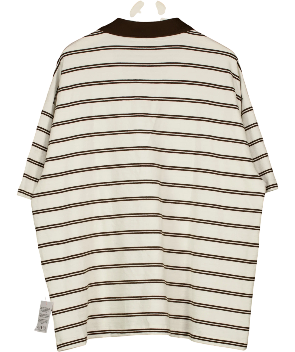 ASOS Cream heavyweight oversized polo, size UK XL — back