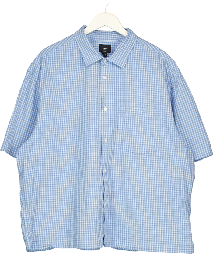 H&M Blue And White Pocket Shirt UK XL
