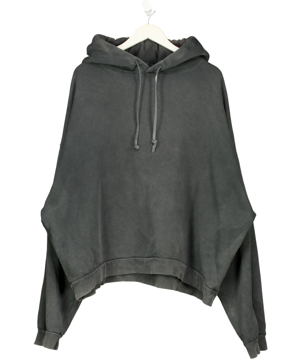 Acne Studios Grey Rubber Stamp Logo Hoodie, size UK XXL — front