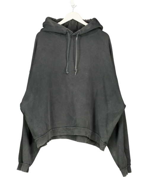 Acne Studios Grey Rubber Stamp Logo Hoodie, size UK XXL — front