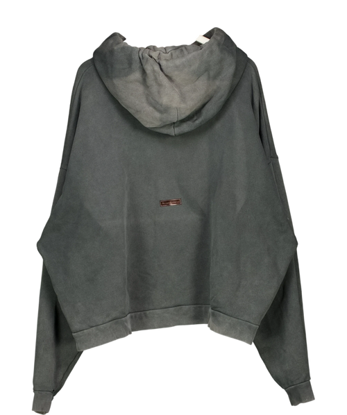 Acne Studios Grey Rubber Stamp Logo Hoodie, size UK XXL — back