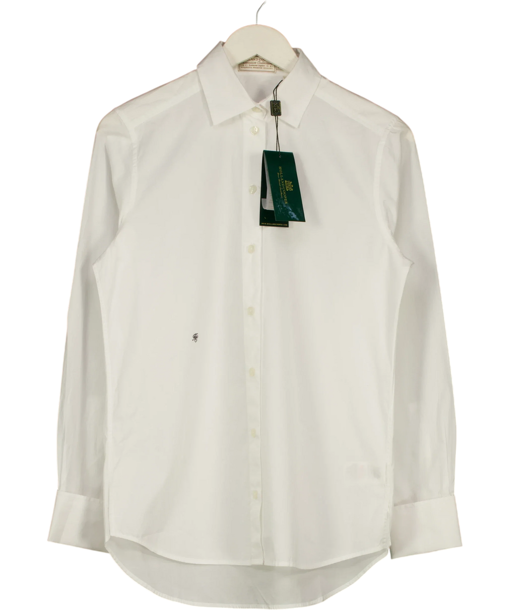 HOLLAND COOPER White Relaxed Fit Shirt, size UK 8 — front