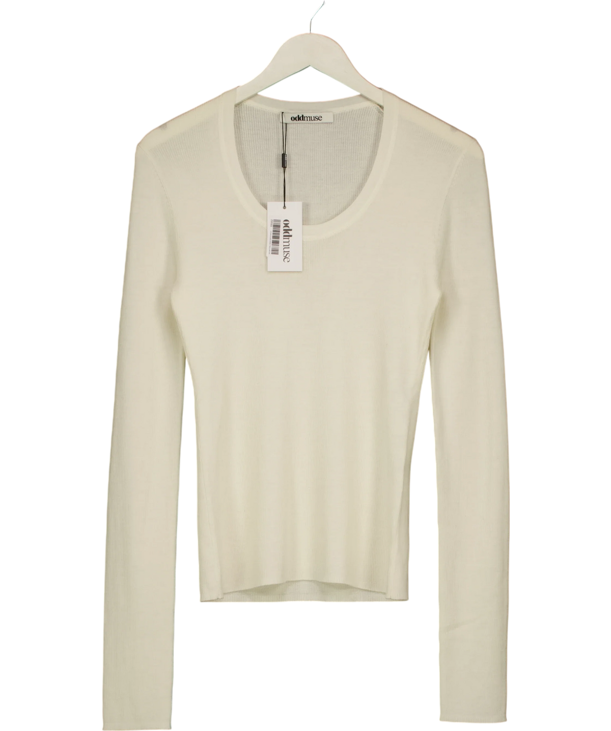 ODD MUSE Cream Merino Wool Top, size UK S — front