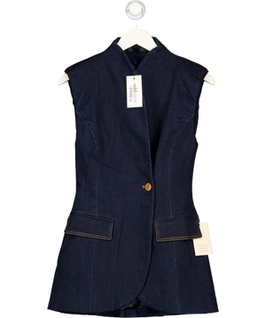 Odd Muse Denim Sleeveless Jacket Blue UK S