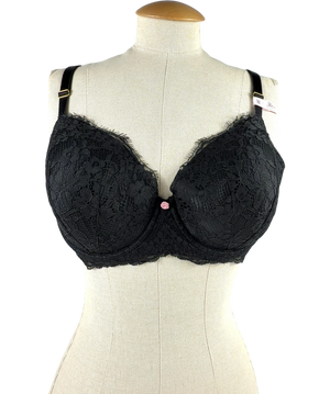 Victoria's Secret Black Lightly Lined Demi Lace Bra UK 36DD