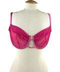 FLEUR OF ENGLAND Pink Lola Pink Demi Bra, size UK 36DD — front