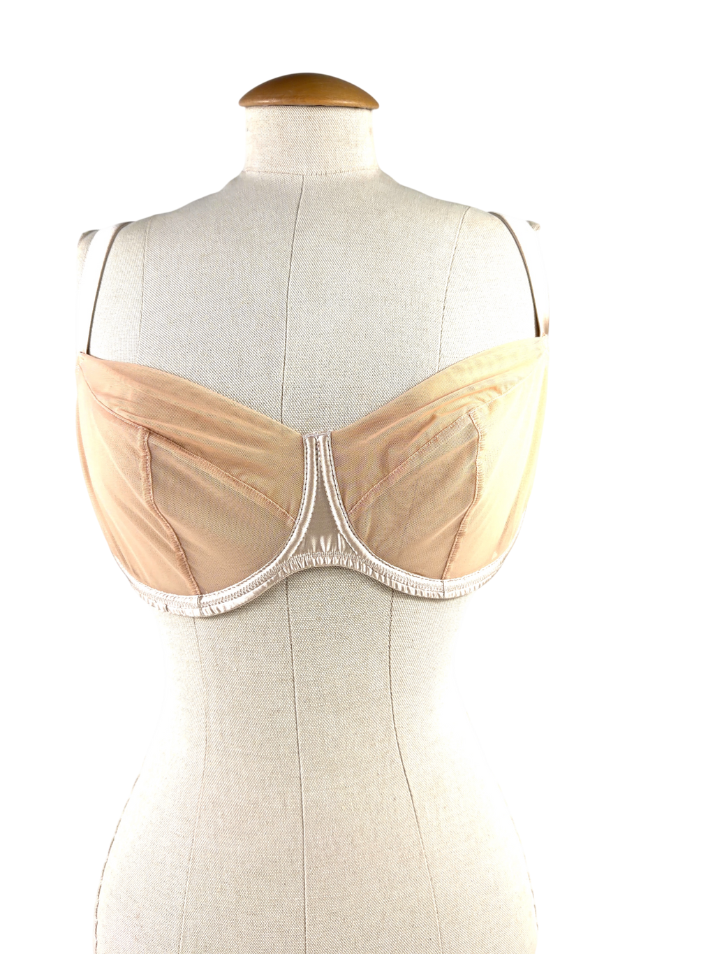 FLEUR OF ENGLAND Beige Fleur Du Jour Balcony Bra Blush UK 36DD