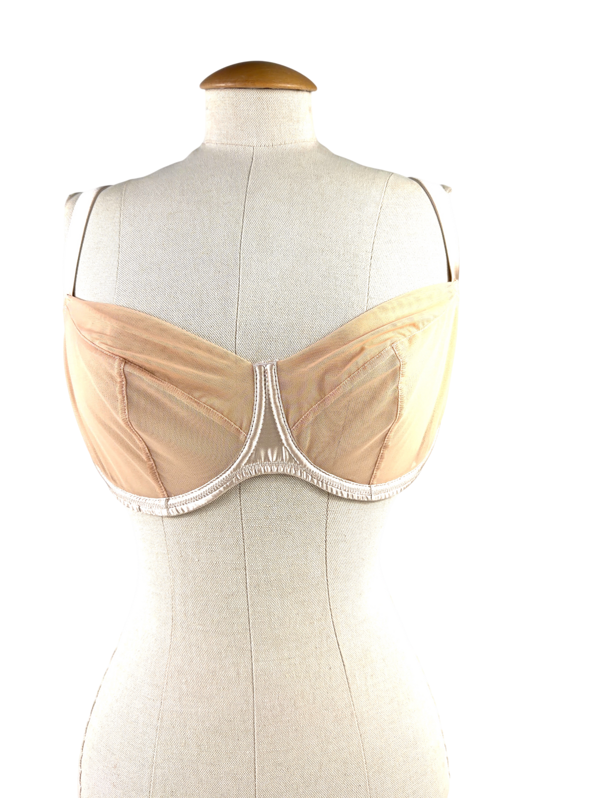 FLEUR OF ENGLAND Beige Fleur Du Jour Balcony Bra Blush UK 36DD