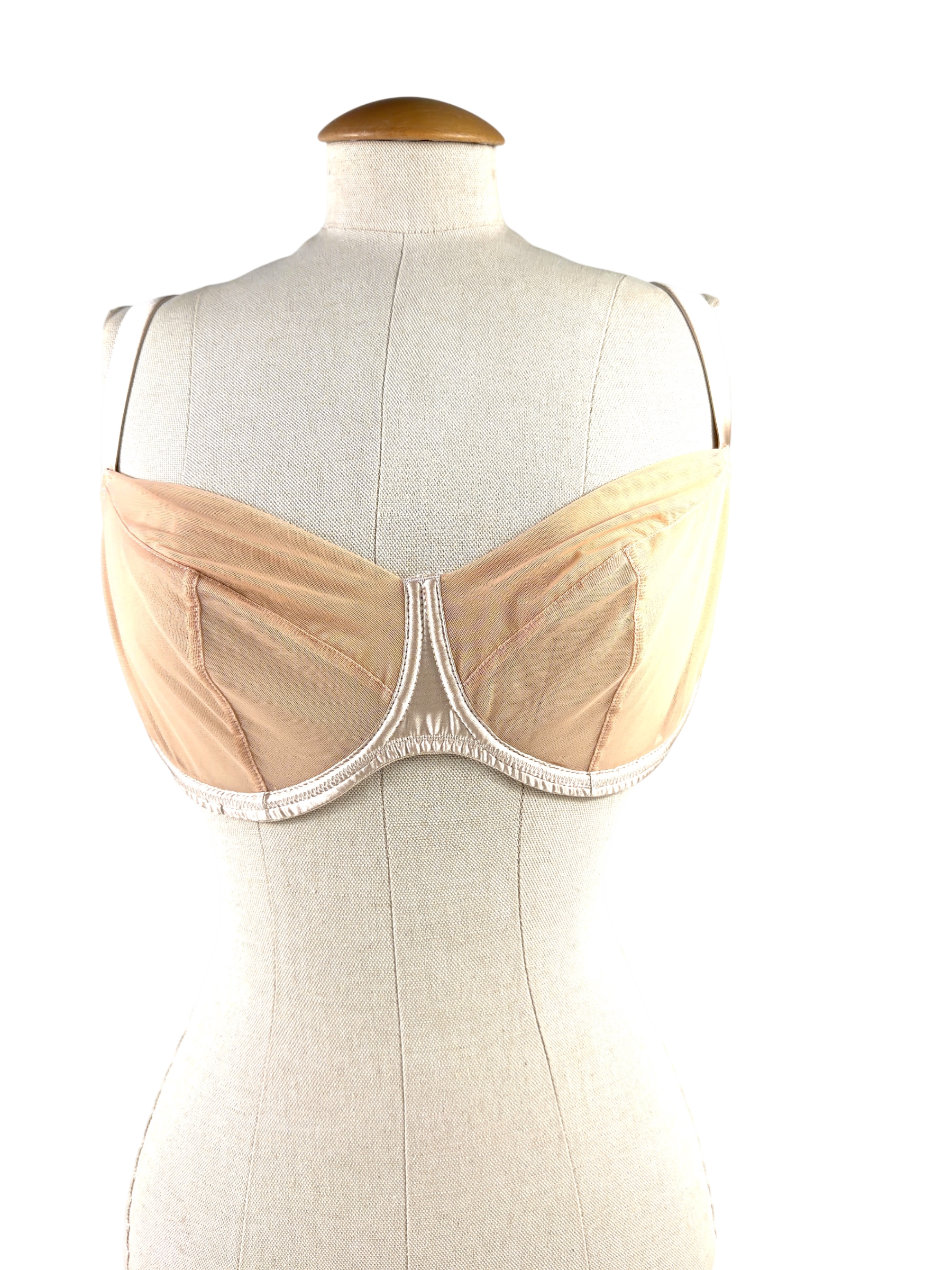 FLEUR OF ENGLAND Beige Fleur Du Jour Balcony Bra Blush UK 36DD