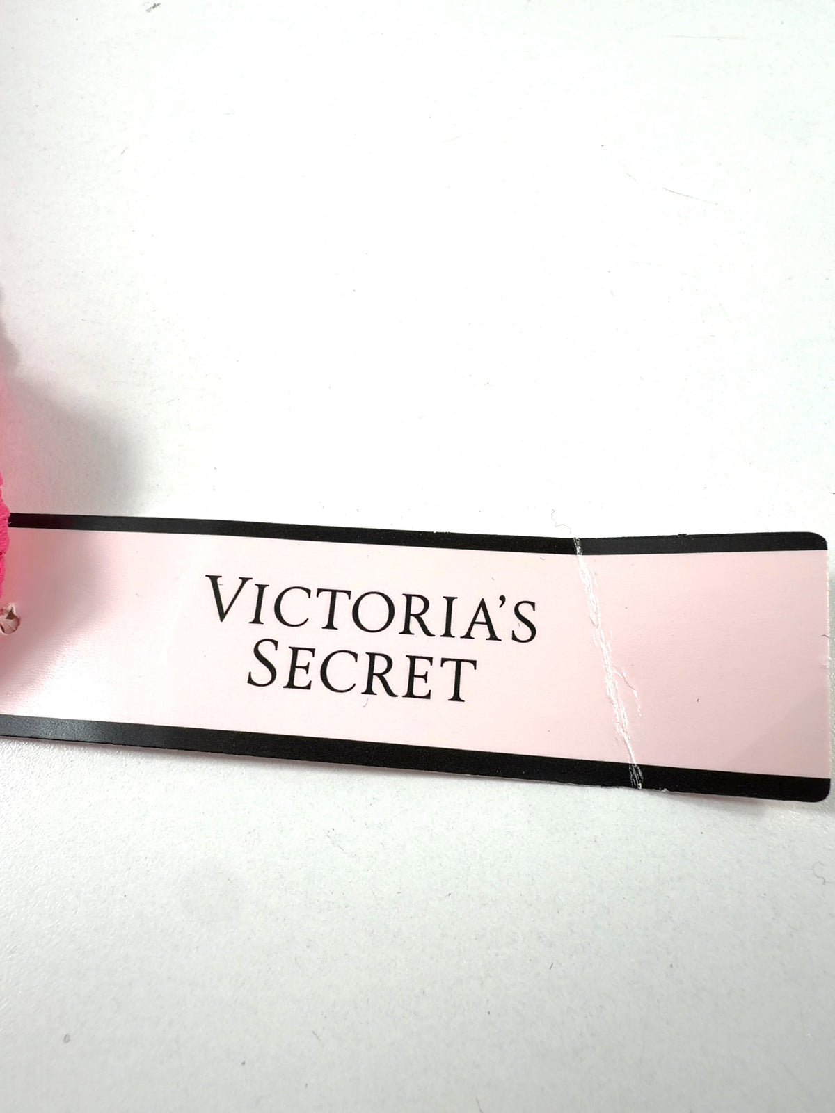VICTORIA'S SECRET Pink pink floral lace unlined balcony bra, size UK 36DD — detail