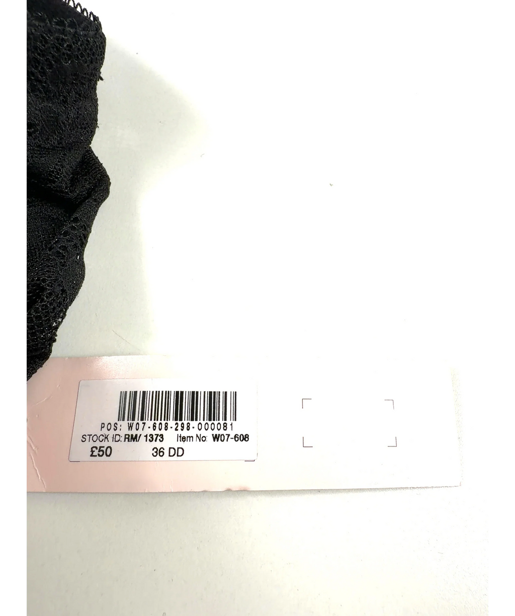 Victoria's Secret Black Lace Bra UK 36DD — Materials