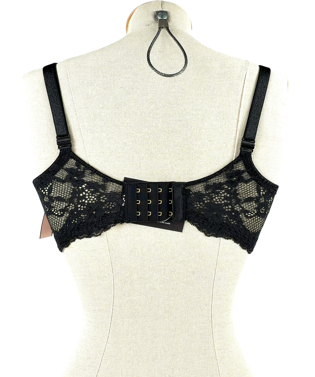 VICTORIA'S SECRET Unlined Balcony Lace Bra Black UK 36DD — Back