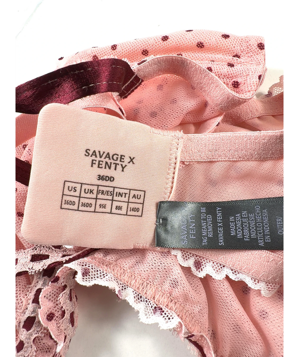 SAVAGE X FENTY Pink Colour, size UK 36DD — label
