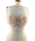 FLEUR OF ENGLAND Pink Fleur of England Signature Lace Balcony Bra Blush Pink UK 36DD, size UK 36DD — front