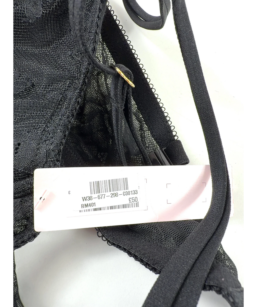 Victoria's Secret Push-Up Lace Bra Black UK 36DD — Materials
