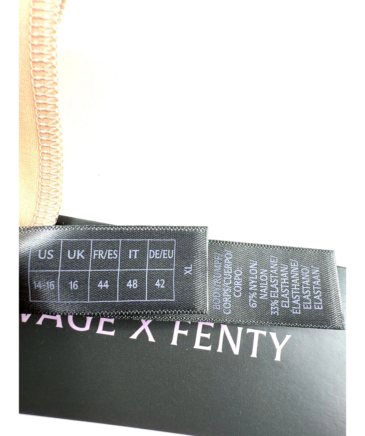 Savage X Fenty Beige Seamless Thong UK 16 — Size