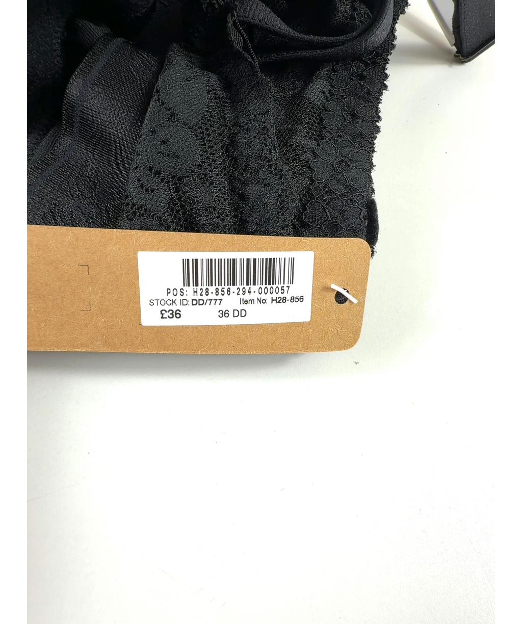 VICTORIA'S SECRET PINK Black Colour, size UK 36DD — care label