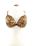 Victoria's Secret Leopard Brown Push Up Shine Strap Bra UK 36DD