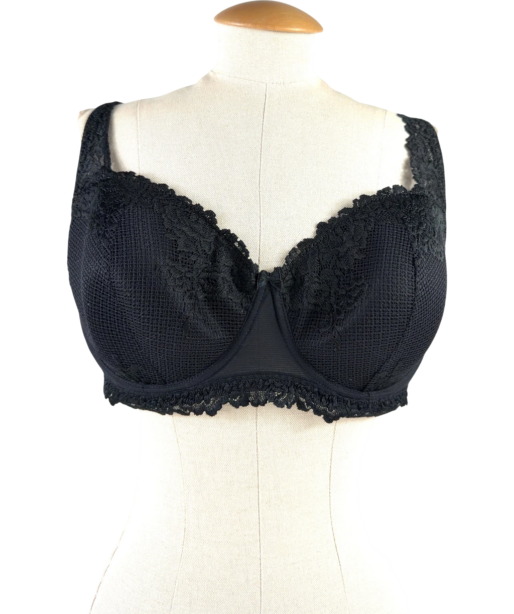 intimissimi Black Sofia Balconette Bra, size UK 38D — front