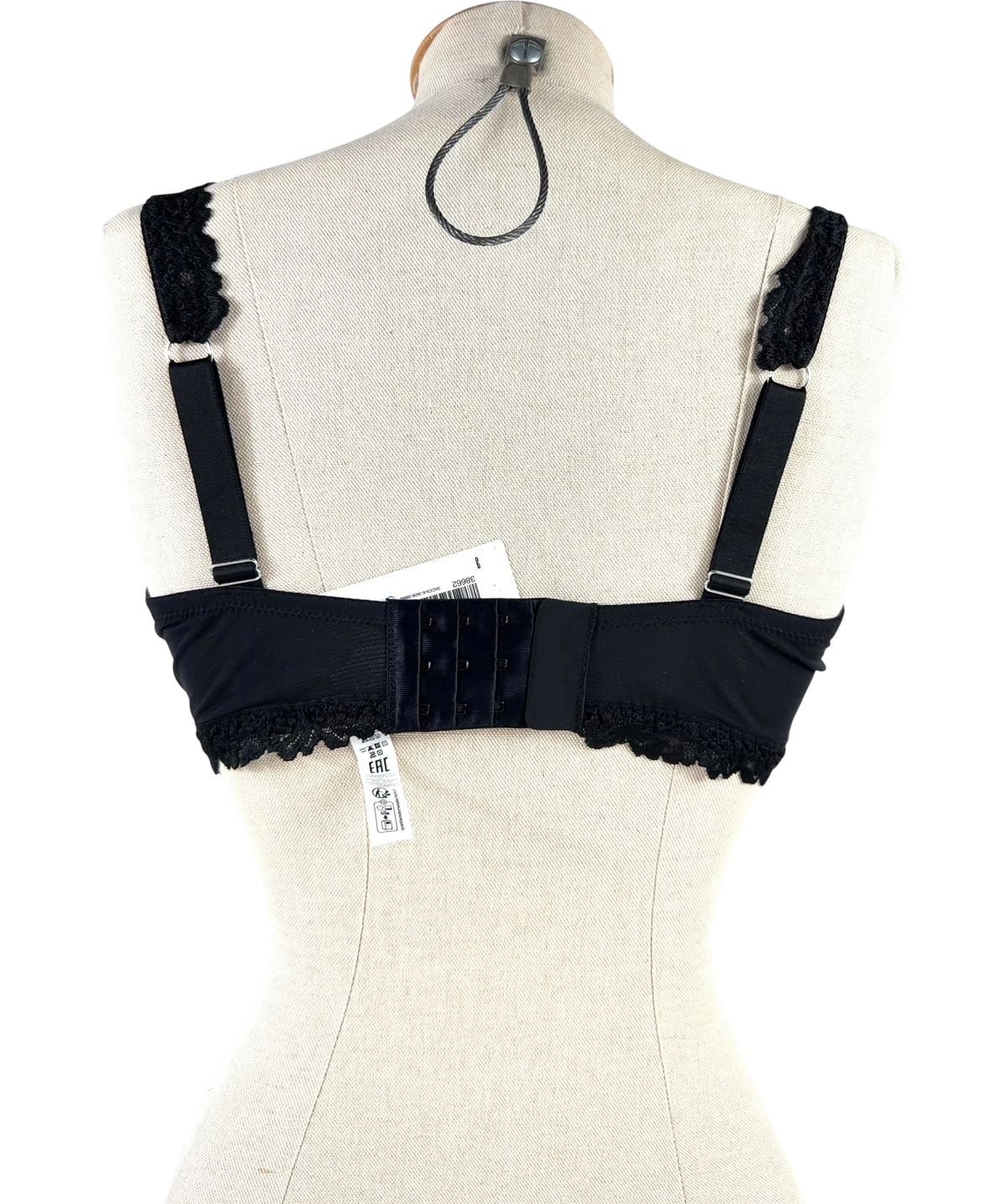 Intimissimi Sofia Balconette Bra Black UK 38D — Back