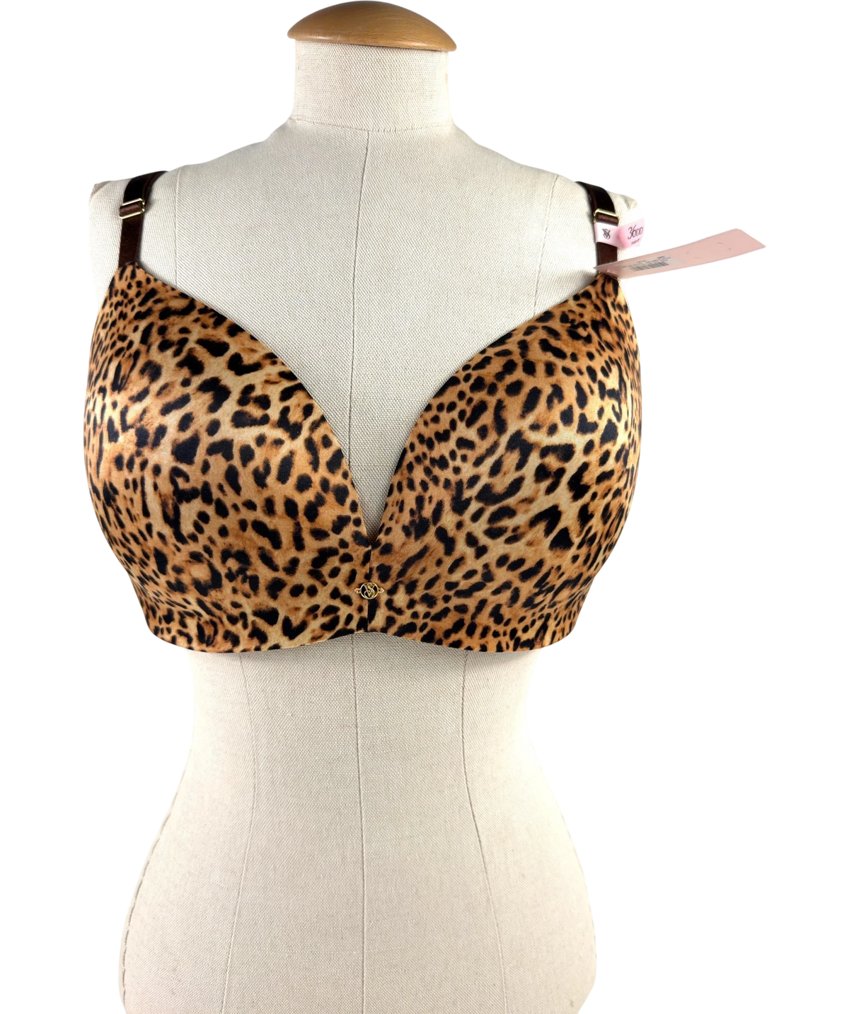 VICTORIA'S SECRET Brown So Obsessed Non-Wired Push-Up Bra, size UK 36DD — front
