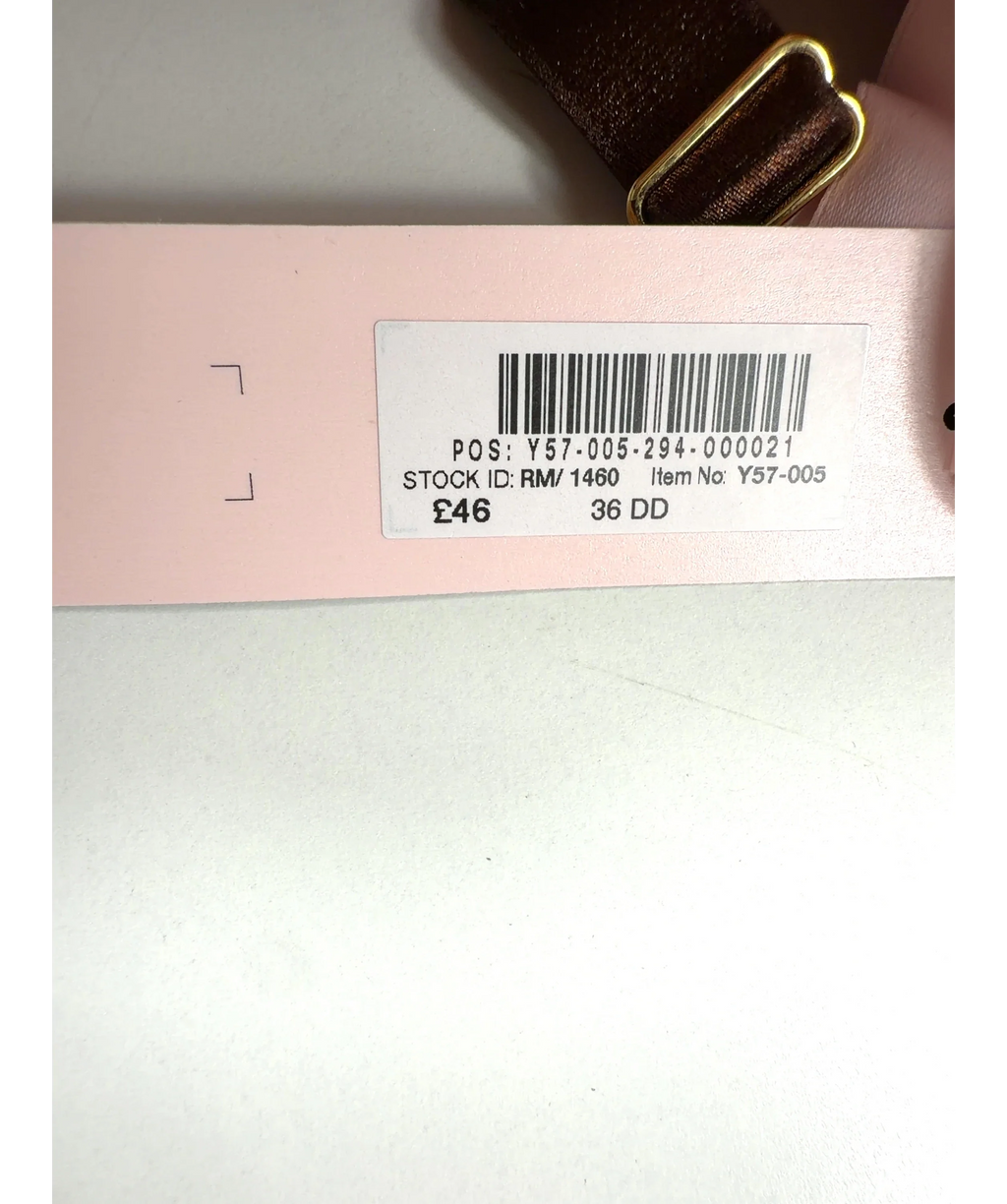 VICTORIA'S SECRET Brown So Obsessed Non-Wired Push-Up Bra, size UK 36DD — label